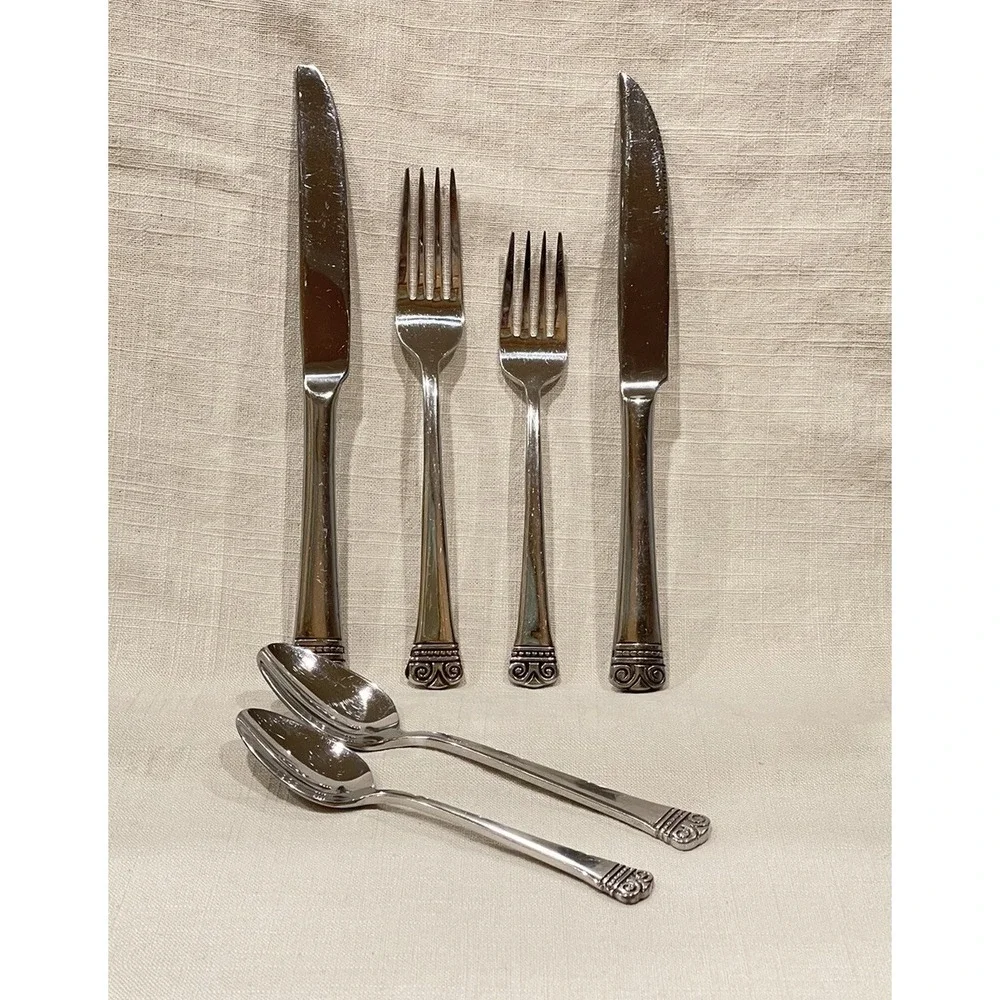 Oneida MELODIA 18/10 Stainless Flatware 6‎ Piece Place Setting Serving